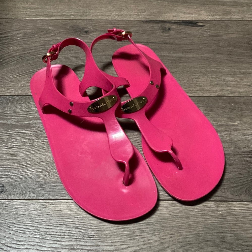 Michael Kors Hot Pink Jelly Sandals